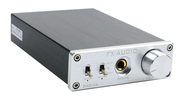 FX-AUDIO DAC-X6 미니 하이파이 2.0 디지털 오디오 디코더, DAC 입력, USB, 동축, 광 출력, RCA, 앰프, 24 비트, 96KHz, DC12V, 신제품