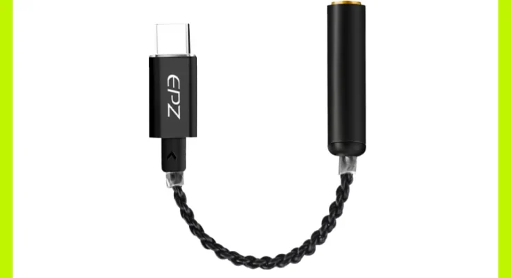 EPZ TP11 헤드폰 앰프 DAC USB C 타입 3.5mm 헤드폰 잭 오디오 어댑터, 24 비트 196Khz 디지털 디코더 AUX 컨버터