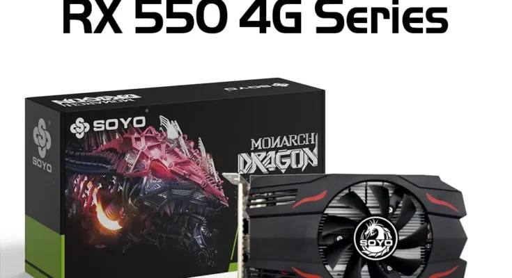 SOYO AMD GPU Radeon RX 550 그래픽 카드, 컴퓨터 PC RX550 PCI-E 3.0 게이밍 비디오 카드, 4G GDDR5 128 비트 14nm, 완전 신제품