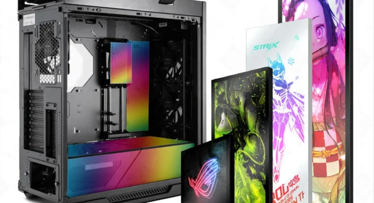 PC 케이스용 RGB 조명 패널, 주문 제작 A-RGB 다채로운 패널, AURA SYNC 수냉 MOD, VGA 백플레이트 사이드 패널, 심포니 그래픽카드 지지대