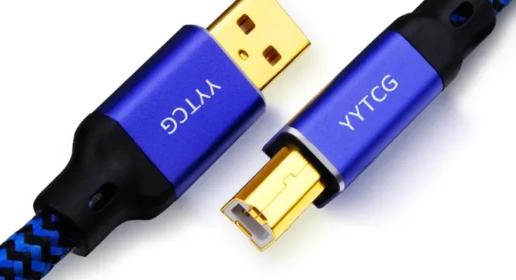 YYTCG 하이파이 USB 케이블, DAC A-B, A-C A-A C-B C-C, 알파 6N OCC 디지털 AB 오디오, A 타입-B 하이엔드 데이터 케이블