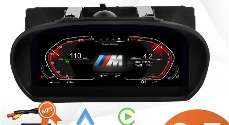 계기판 속도계 대시보드 디스플레이 헤드업, 2023 최신 오리지널 LCD 디지털 클러스터, BMW 1 시리즈 E81 E82 E87 E88 용 12.3 인치