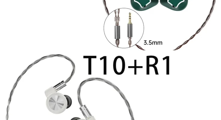 ARTTI T10 및 R1 하이파이 이어폰 IEM 인이어 유선 이어폰, 모니터 스테레오 헤드폰, 분리형 0.78mm, 2 핀 및 3.5mm, 4.4mm 플러그 케이블