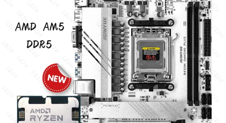 AMD 마더보드 라이젠 5 7500F DDR5 듀얼 채널 메모리, 최대 64GB RAM M-ATX, B650M 게이밍 플러스, 신제품