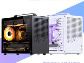 Jonsbo Z20 휴대용 컴퓨터 케이스, MATX Mini-ITX 섀시 지지대 SFX/ATX 전원 공급 장치, C타입 Gen2 20L 미니 데스크탑 PC 케이스