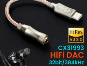 CX31993 USB 타입-C ~ 3.5mm 오디오 인터페이스 헤드폰 앰프, HiFi DAC 이어폰 사운드 앰프 32bit 384kHz 오디오 어댑터