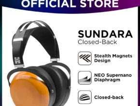 HIFIMAN SUNDARA 클로즈백 오버 이어 평면 마그네틱 유선 하이파이 헤드폰, 스텔스 자석 디자인, 우드 이어컵