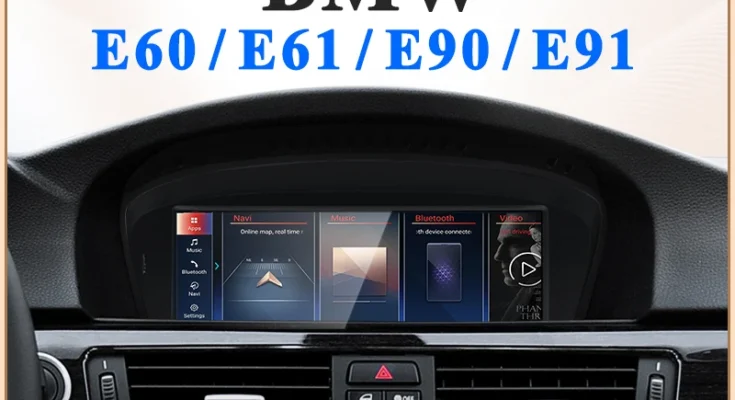 BMW 3/5 시리즈 E60 E61 E90 E91 CCC CIC 차량용 비디오 플레이어, 멀티미디어 스크린 GPS, ID6, ID7, ID8, 안드로이드 자동 카플레이, 2024 신제품