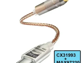 듀얼 칩 type-c-3.5mm AMP 하이파이 오디오 어댑터, 업그레이드된 디지털 오디오 앰프, CX31993 MAX97220, 아이폰 15 용, 32 비트, 384kHz DAC